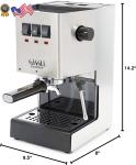 Gaggia E24 Espresso Machine in Brushed Steel