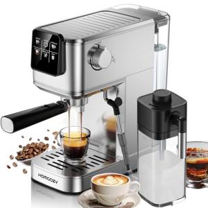 Compact Espresso Machine with Milk Frother and Touch Screen