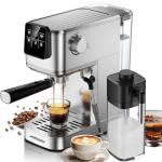 Compact Espresso Machine with Milk Frother and Touch Screen