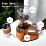 LHS 4-Piece Pour Over Coffee Maker Set