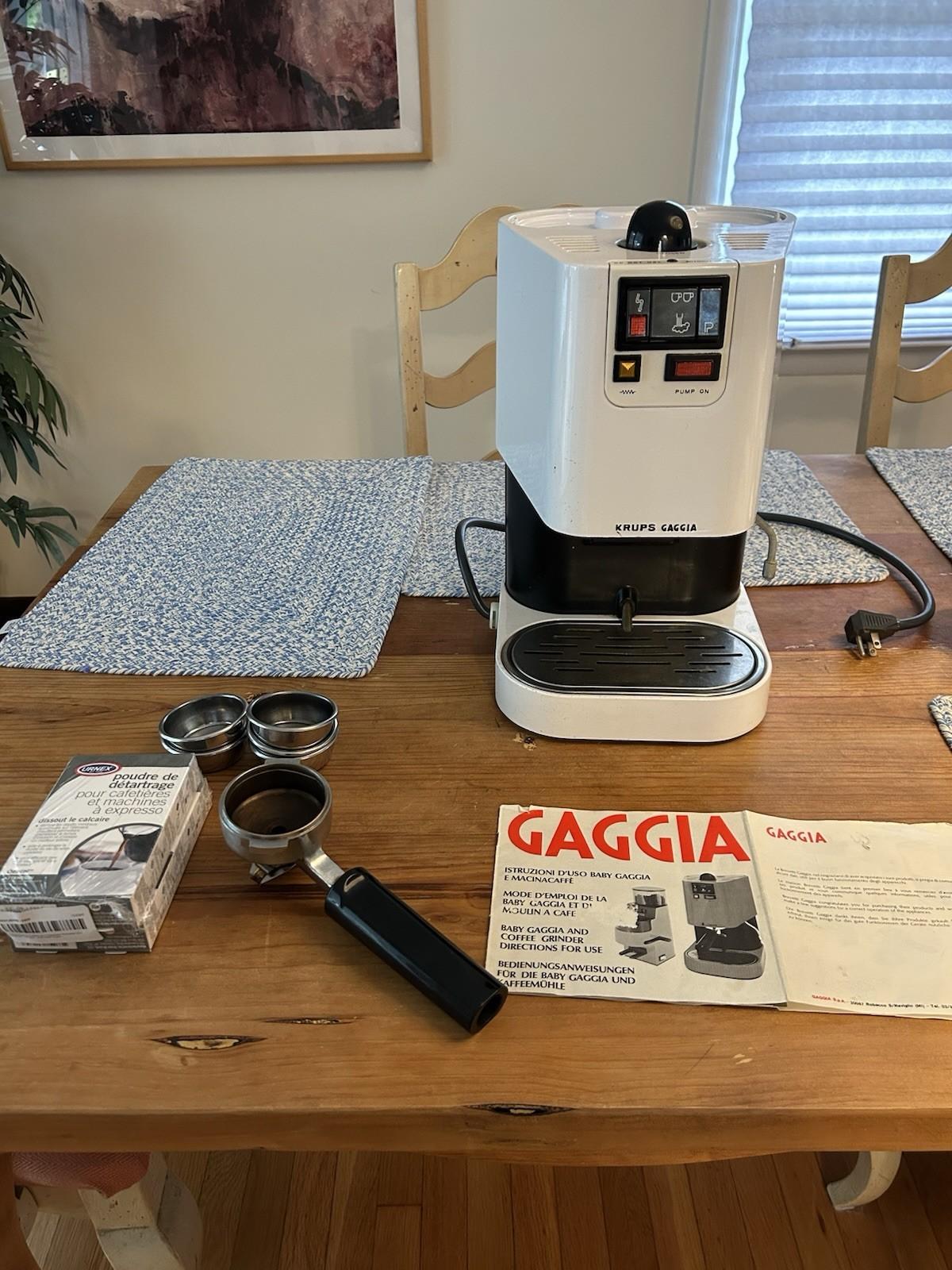 Krups Gaggia Espresso Machine with Complete Parts