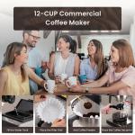 12-Cup Pour Over Coffee Maker for Home Use