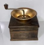 Vintage Hand Painted Wooden Coffee Grinder Mill