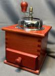 Vintage Hand Crank Coffee Grinder with Wood & Metal