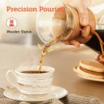8-Cup Pour Over Coffee Maker with Stainless Steel Filter