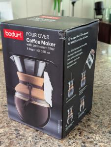 34oz Pour Over Coffee Maker with Stainless Steel Filter