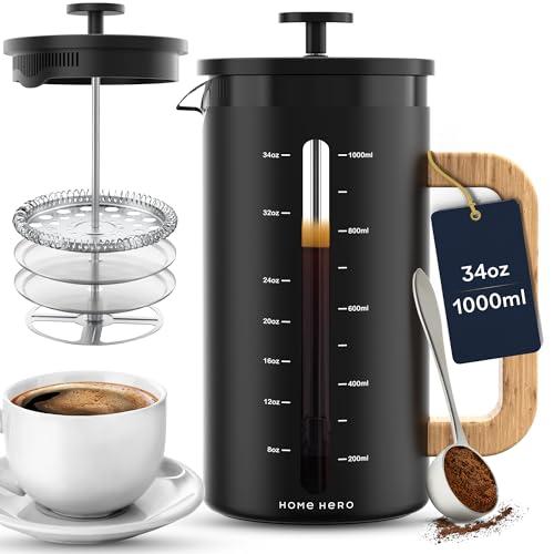 Home Hero French Press with Bamboo Handle
