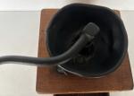 Retro Wooden Coffee Grinder with Cast Iron Top