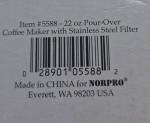 Norpro 5588 Pour Over Coffee Maker with Glass Filter