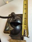 Vintage Hand Crank Coffee Grinder with Floral Design