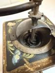 Vintage Hand Crank Coffee Grinder with Floral Design