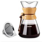 8-Cup Pour Over Coffee Maker with Steel Filter