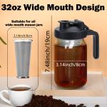 32oz Cold Brew Coffee Maker with Stainless Steel Filter