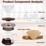 Portable 400ml Pour Over Coffee Maker Set