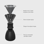 ASOBU® Insulated Pour-over Coffee Maker, Black