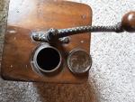 Vintage Wooden Coffee Grinder with Character