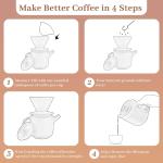 Pour Over Coffee Maker with V60 Filters Set