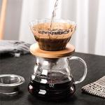 Glass Pour Over Coffee Dripper with Bamboo Stand
