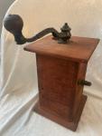 Vintage Wood and Cast Iron Coffee Grinder