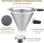Double Layer Stainless Steel Pour Over Coffee Dripper