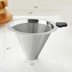 Double Layer Stainless Steel Pour Over Coffee Dripper