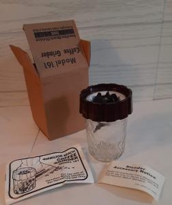 Hamilton Beach Vintage Glass Coffee Grinder Model 161