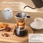 Heat-Resistant Borosilicate Glass Pour Over Maker