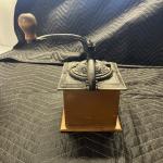 Vintage Wood Manual Coffee Grinder with Cast Iron