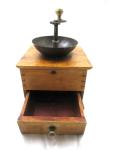 Handmade Antique Coffee Grinder with Crank Drawer
