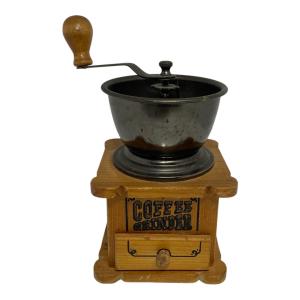 Vintage Top Load Coffee Grinder with Wood Handle