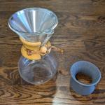 10" Glass Pour Over Coffee Maker with Wood Handle