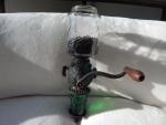 Vintage Wall-Mount Coffee Grinder with Crystal Jar