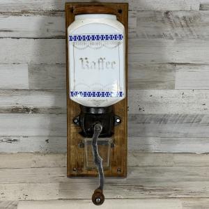 1920s German Wall Mount Coffee Grinder with Jar
