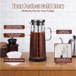 Carrottimes 48oz Cold Brew Coffee Maker with Handle