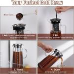 Carrottimes 48oz Cold Brew Coffee Maker with Handle