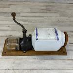 1920s German Wall Mount Coffee Grinder with Jar