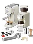 Gevi Espresso Machine and Coffee Grinder, Beige