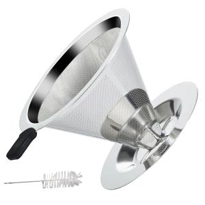 Stainless Steel Pour Over Coffee Maker with Brush
