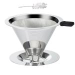 Stainless Steel Pour Over Coffee Maker with Brush