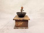 Vintage Wood and Iron Coffee Grinder Mill