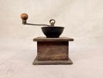 Vintage Wood and Iron Coffee Grinder Mill
