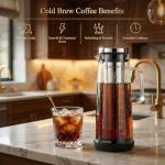 BrewMOO Airtight Cold Brew Coffee Maker Pitcher