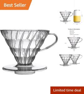 V-Shaped Clear Ceramic Pour Over Coffee Maker
