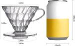 V-Shaped Clear Ceramic Pour Over Coffee Maker