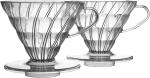 V-Shaped Clear Ceramic Pour Over Coffee Maker