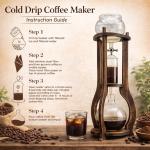 Nispira Cold Brew Drip Coffee Maker - 6-8 Cups