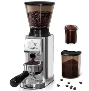 Stainless Steel Conical Coffee Grinder with Timer
