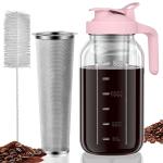 Stainless Steel Cold Brew Coffee Pitcher 64oz