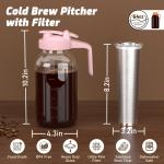 Stainless Steel Cold Brew Coffee Pitcher 64oz