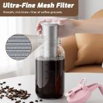 Stainless Steel Cold Brew Coffee Pitcher 64oz